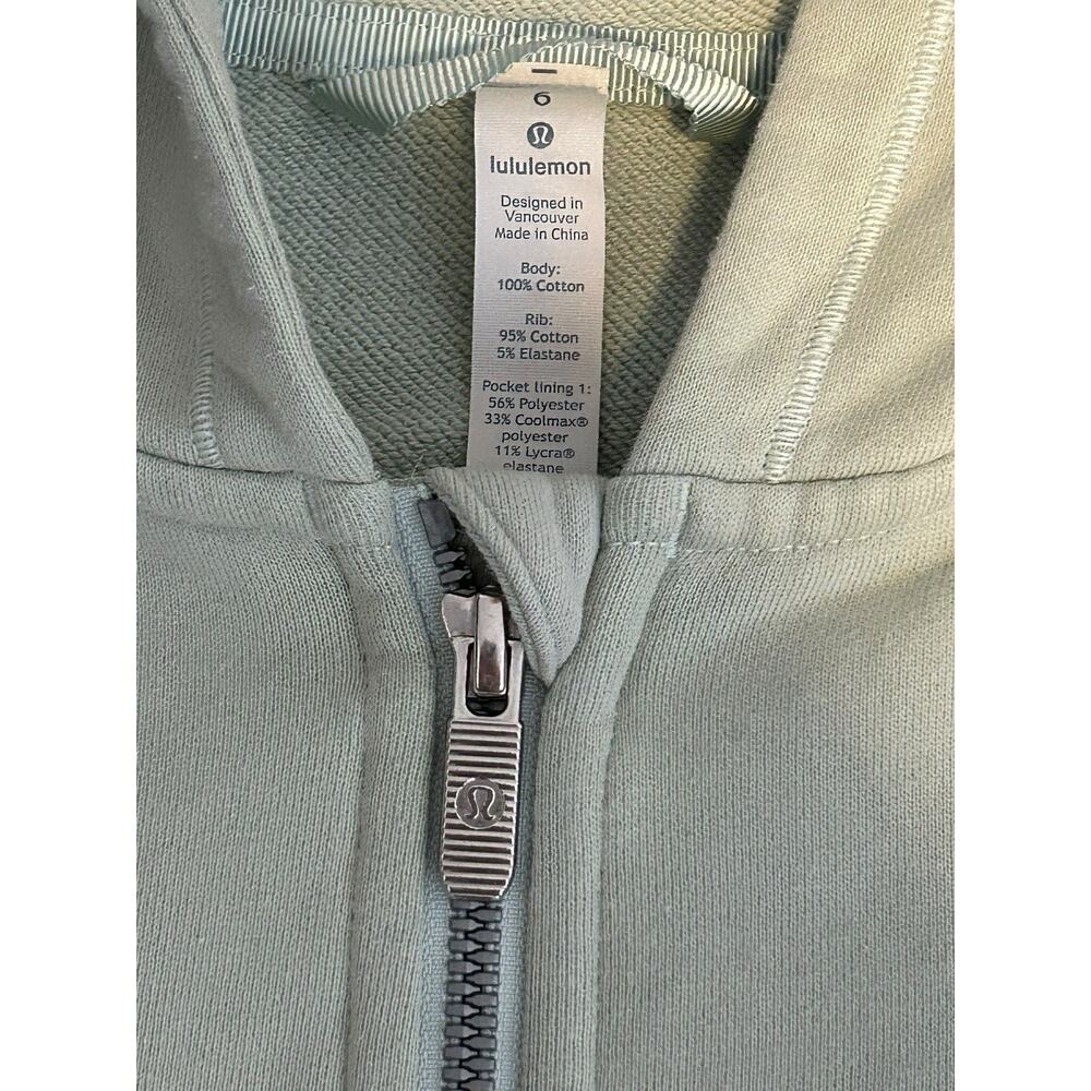 Lululemon Hoodie Womens 6 Mint Scuba Light Cotton Fleece Sweatshirt Heathered - Picture 7 of 12